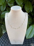 Collier Perles Blanches Nacrées Doré