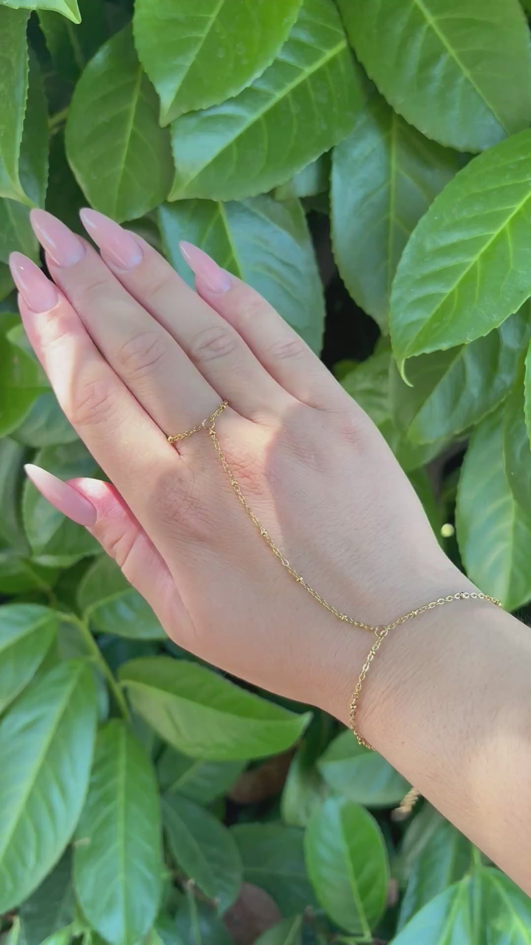 Bracelet-Bague Chaîne Dorée