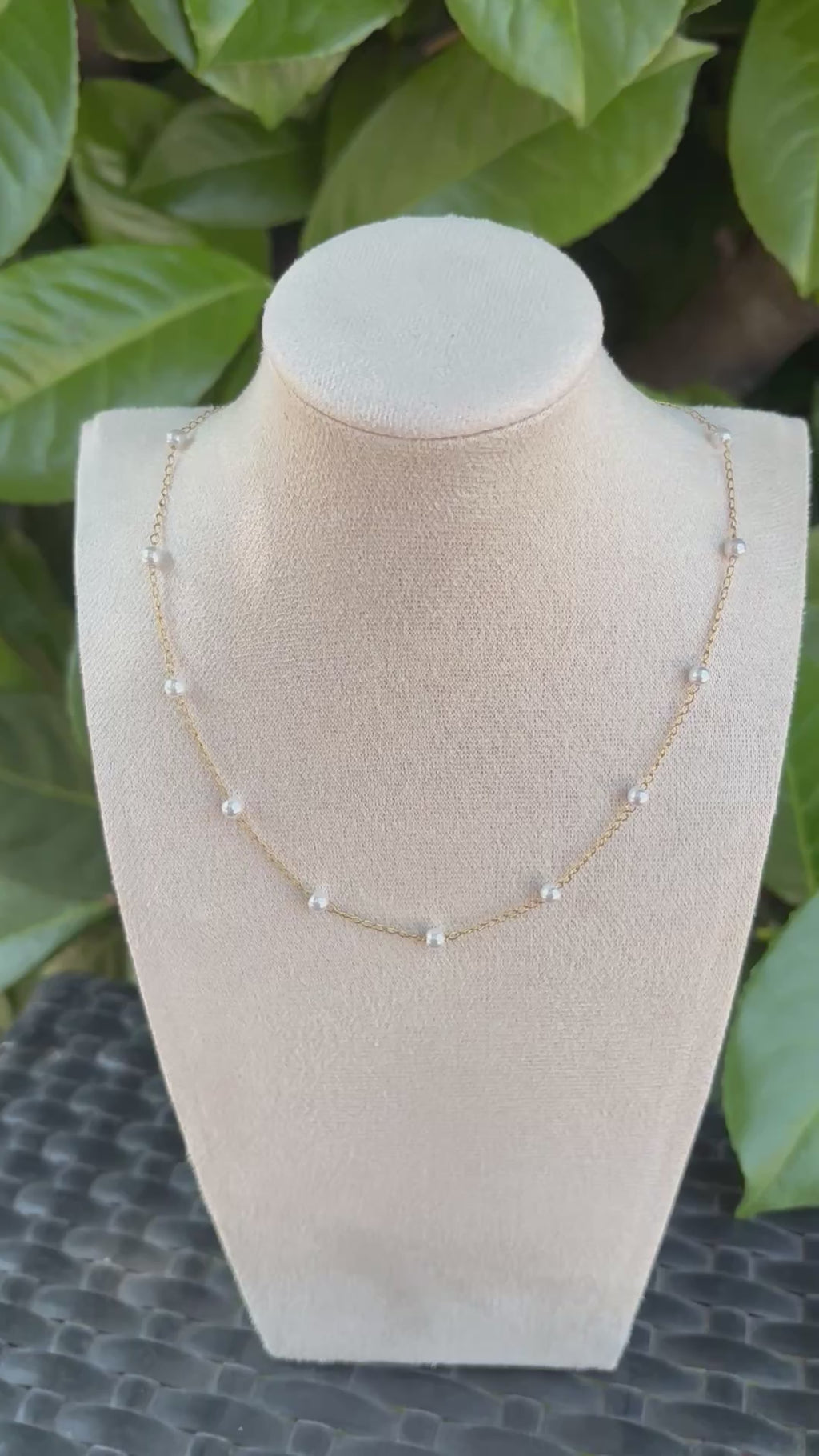 Collier Perles Blanches Nacrées Doré